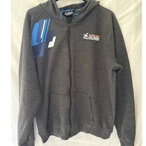 Red Bull Air Race World Championship Full Zip Hoodie Size 2XL Gray Hooded